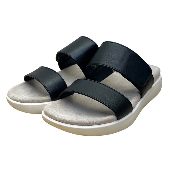 Kensie Women’s Black Adjustable Fit Arch Support Slide Jipsy Sandals Size 7M - Picture 3 of 9